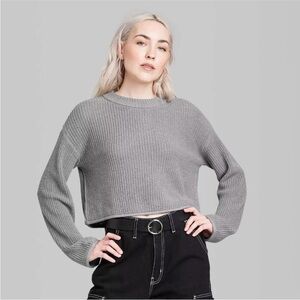 Wild Fable Heather Gray Knit Sweater